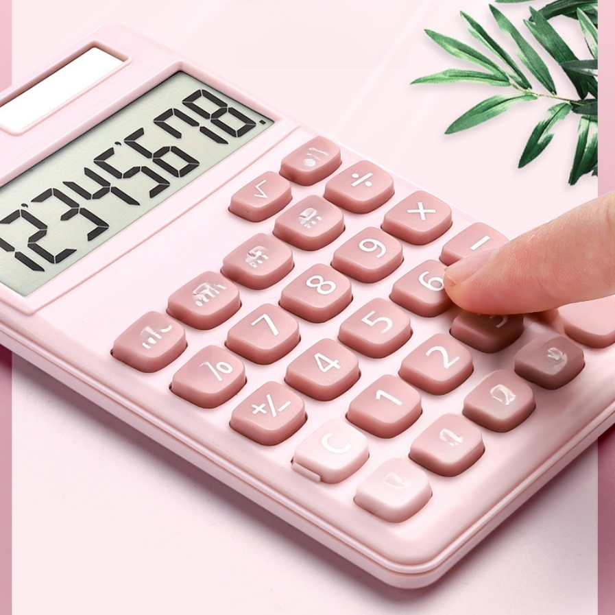 Solar-powered portable calculator