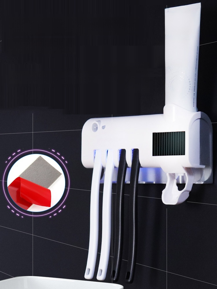 حامل فرشاة أسنان متعدد الوظائف مثبت على الحائط
