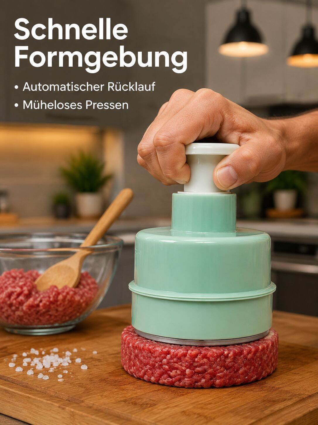 Küchen-Fleischpresse mit automatischem Rückprall