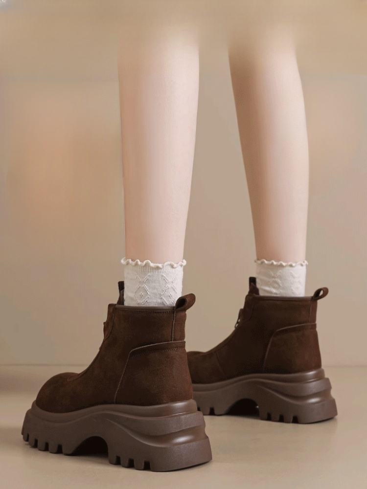 여성 프론트 지퍼 디자인 마틴 부츠