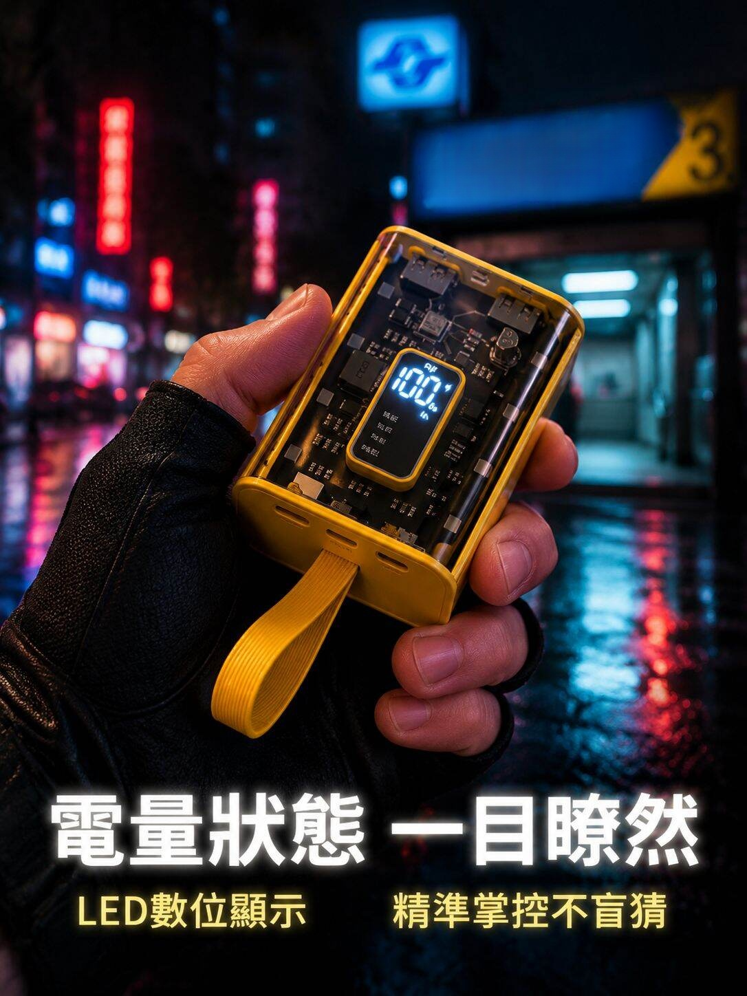 強勁透明機甲充電寶