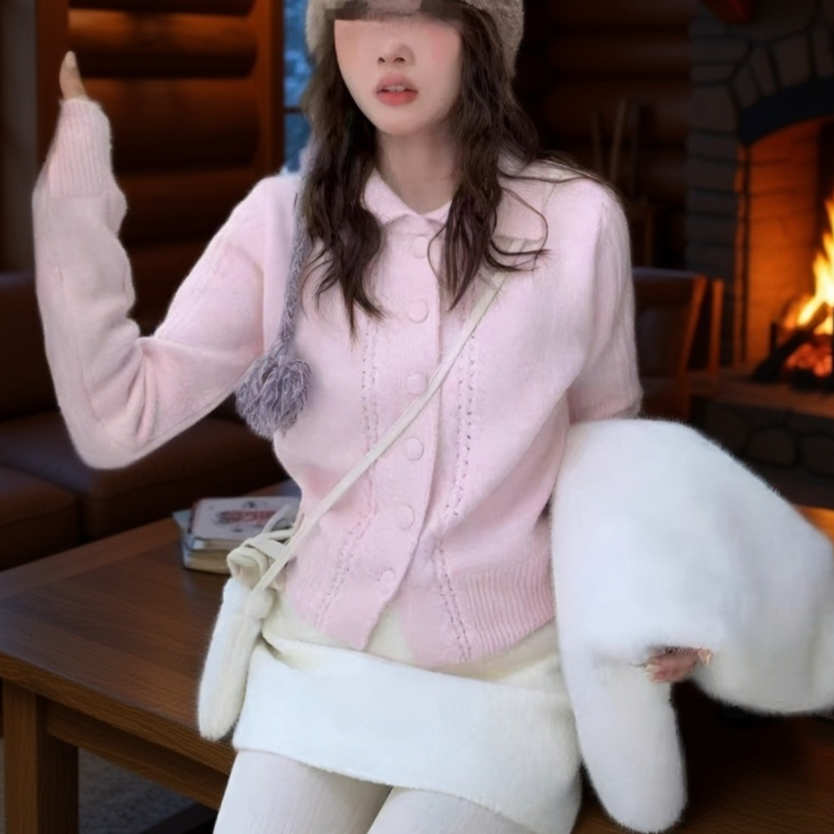 ショートボウタイニットセーター