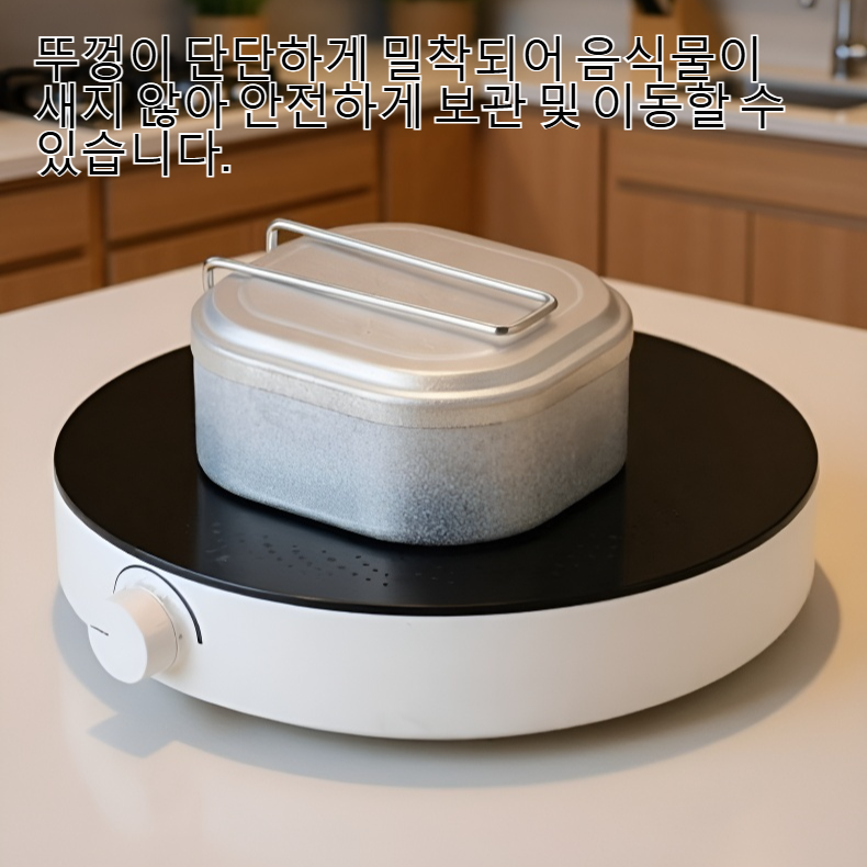 알루미늄 도시락통 손잡이 디테일