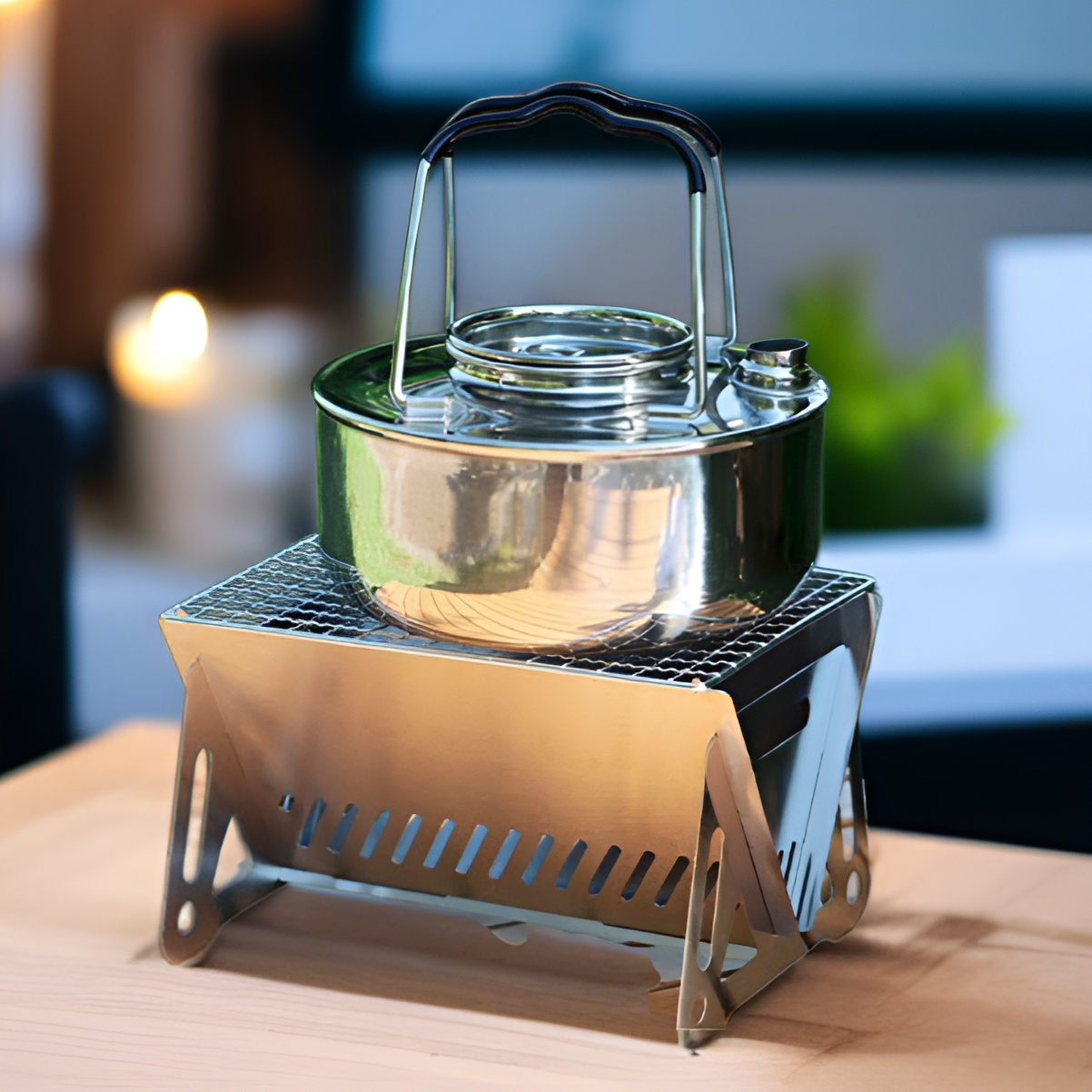 야외 접이식 카드 스토브