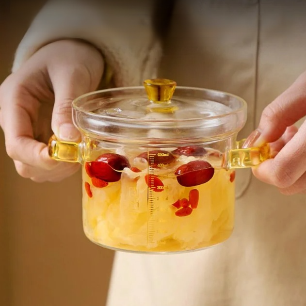 Olla de cristal para guisar