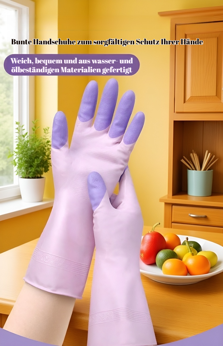 Strapazierfähige Haushalts-Handschuhe zum Waschen und Spülen