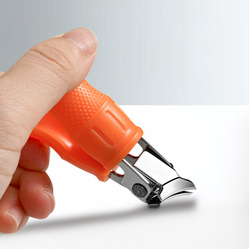 Cortaúñas de gran apertura antisalpicaduras para manicura, afilado