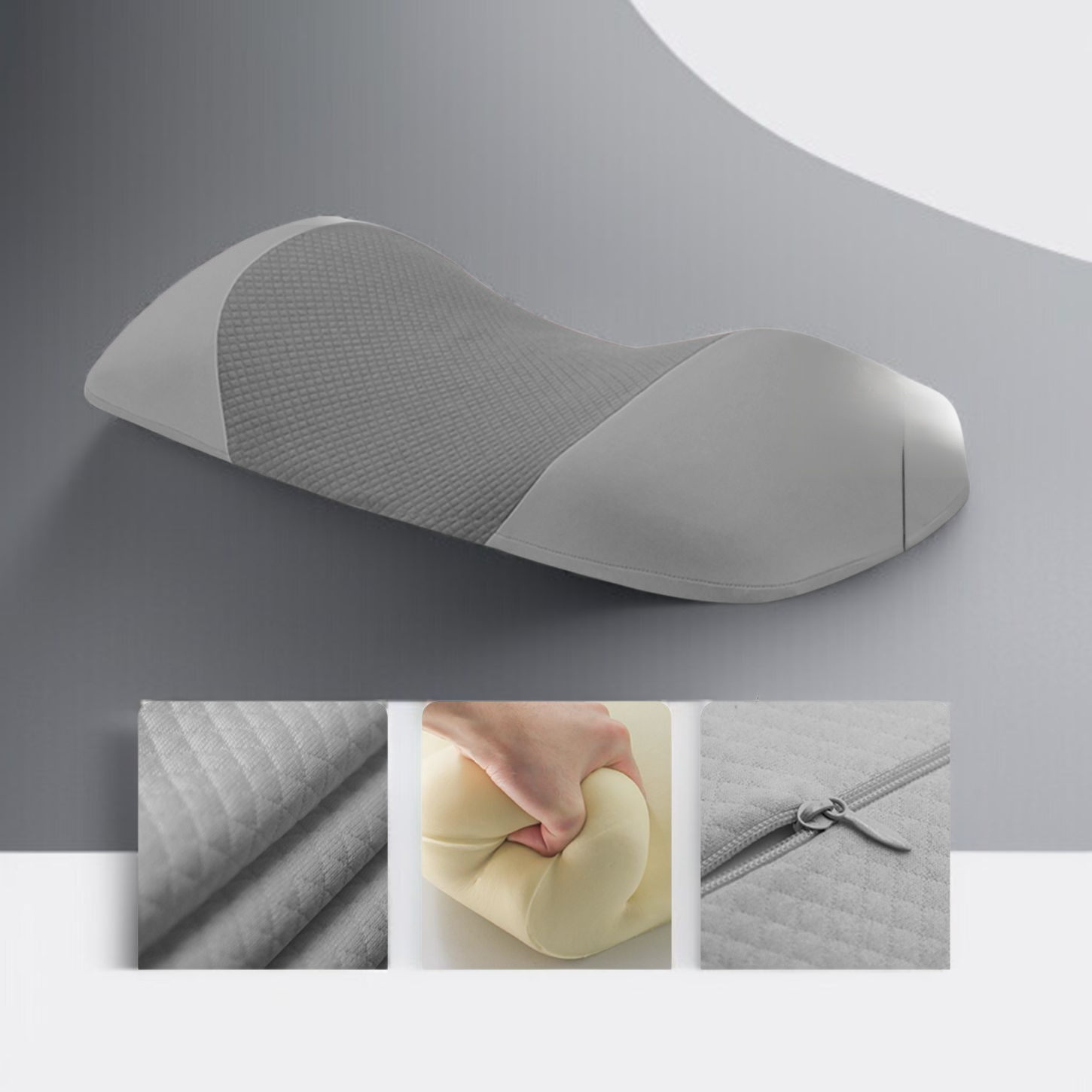 人間工学に基づいたランバーサポート ベッド用腰椎パッド 横たわる睡眠用腰枕