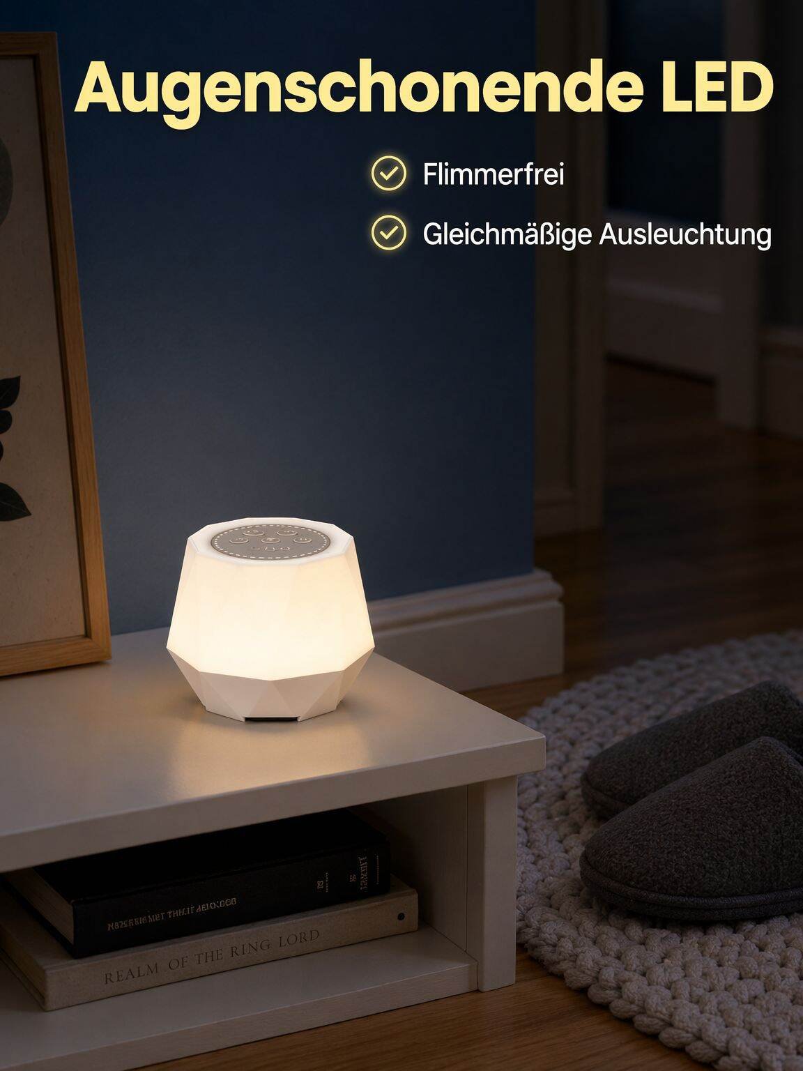 Intelligente Weißrausch-Schlaf-Nachtlampe