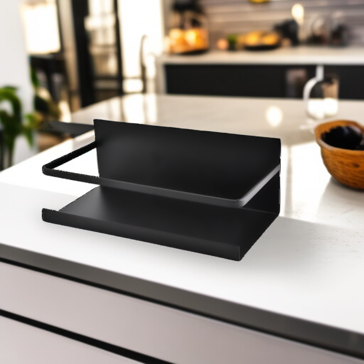 マグネット式キッチン収納ラック 多用途壁掛け冷蔵庫ハンガー 穴あけ不要