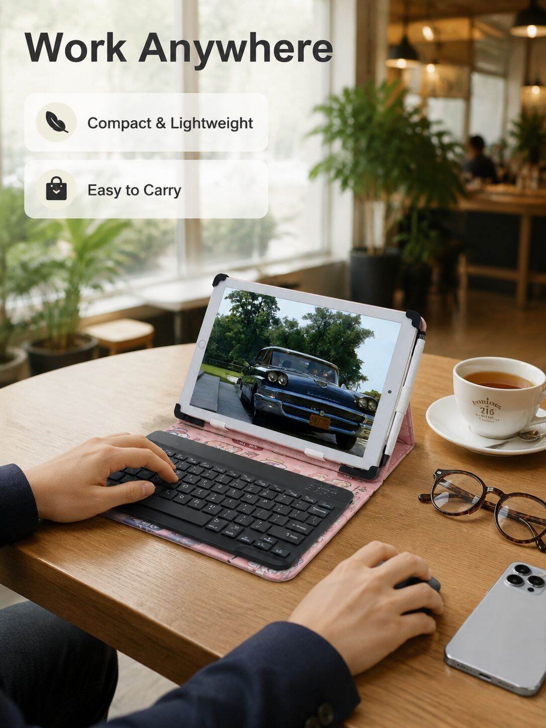 Universal Bluetooth Keyboard and Mouse Set for Phones and Tablets