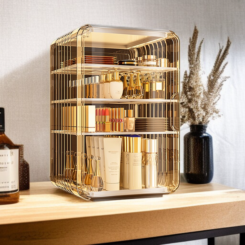 Acrylic Desktop Cosmetic Storage Box with Drawers for Masks and Lipsticks