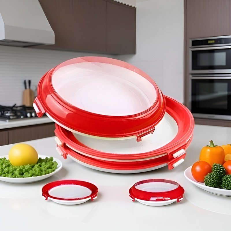 원형 식품 보존 트레이 진공 보관함