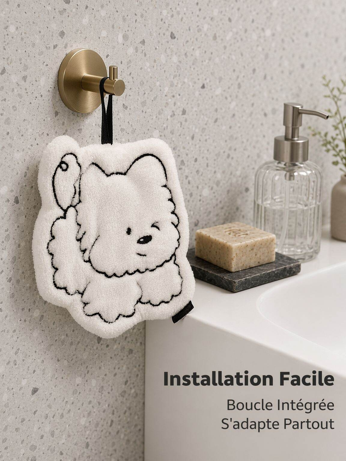 Serviette Suspendue Chien Cartoon