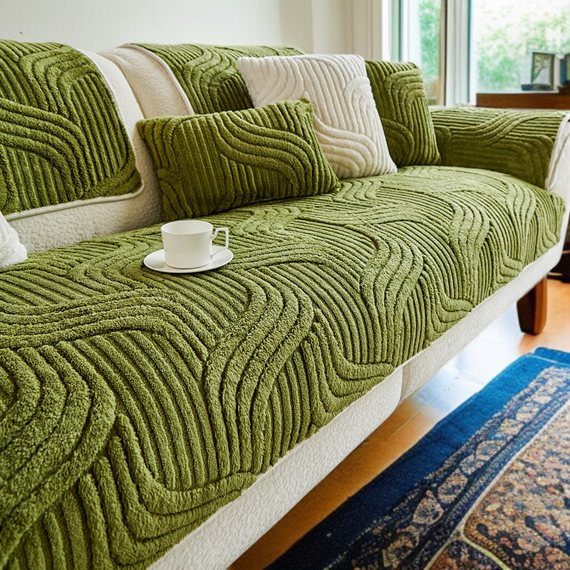 Haushalt Anti-Rutsch Baumwoll-Samt Sofa Kissen Atmungsaktive Rückenlehne mit Anti-Rutsch Partikeln