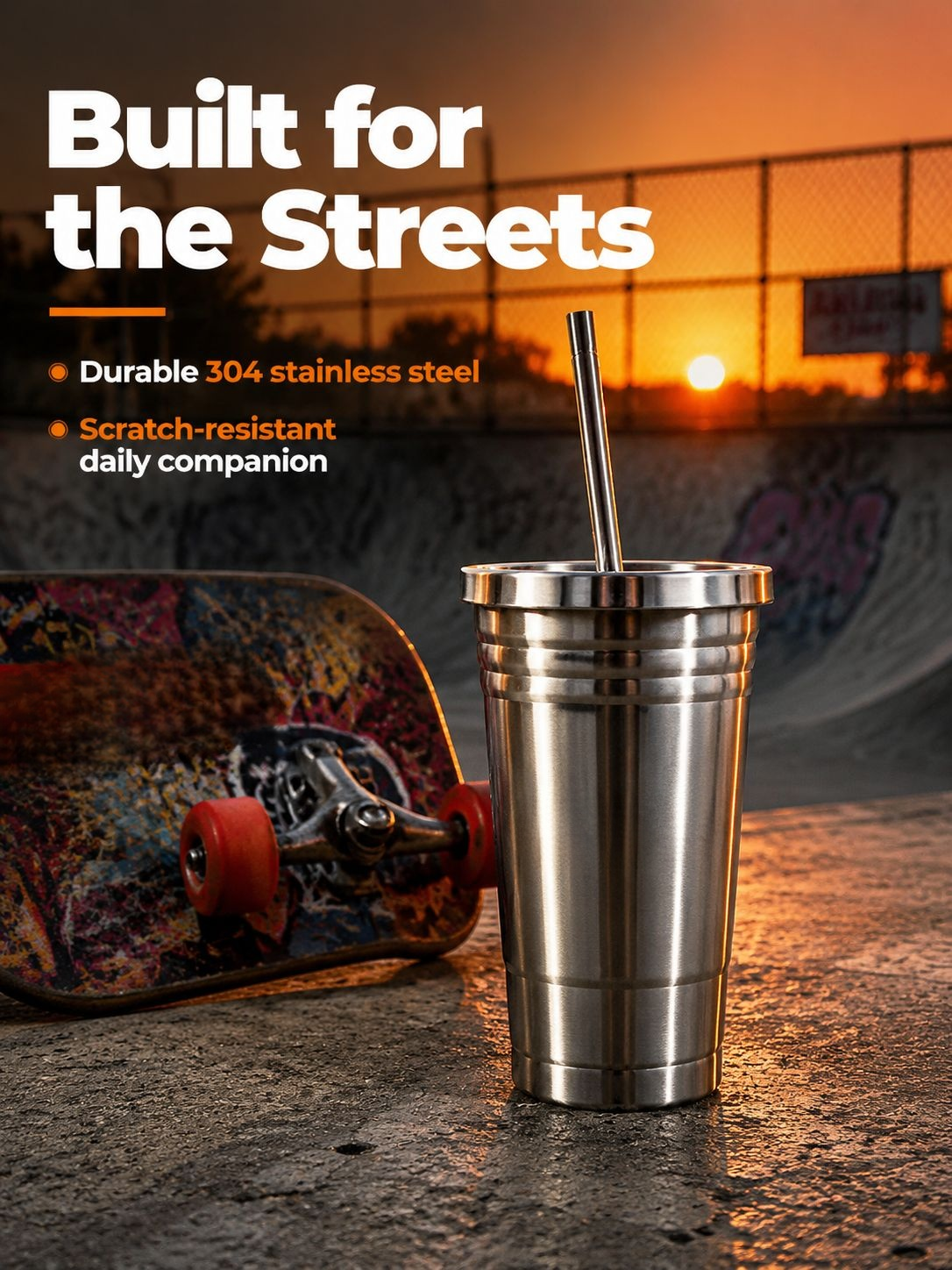 Sustainable Reusable Straw Tumbler for Daily Hydration