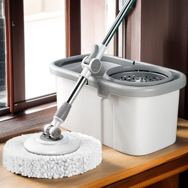 게으른 집에서는 자동 회전 걸레를 사용한다 손세탁 없이 깨끗이 닦고 두꺼워진 싱글 배럴 흡수식 끌기 도구