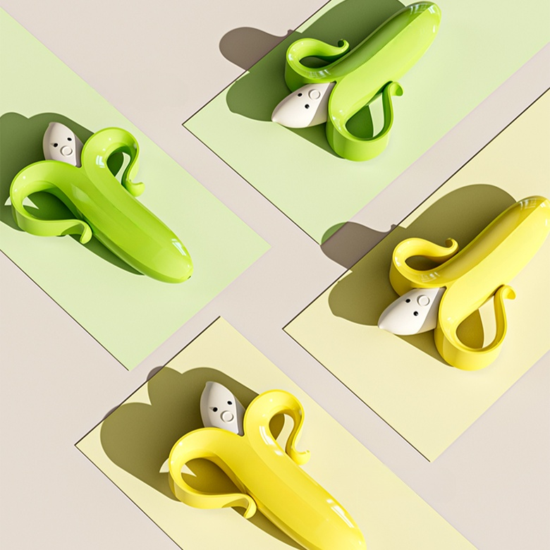 마그네틱 바나나 모양 욕실 헤어핀