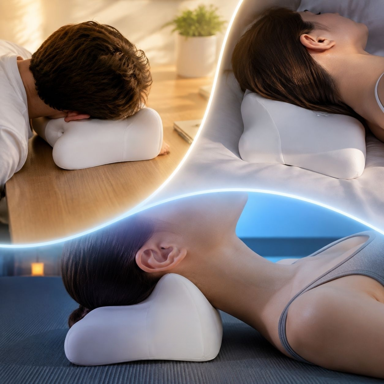 Almohada de memoria multifuncional, almohada de protección para el cuello multipostura