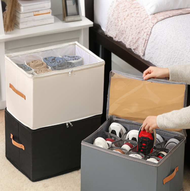 다용도로 활용 가능한 체크 수납 케이스