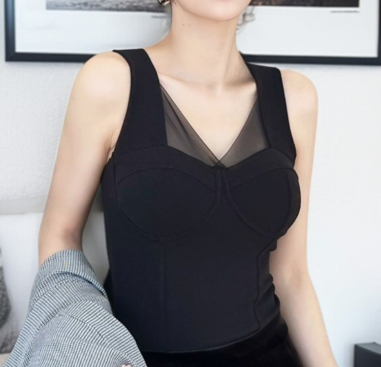 가을 겨울용 여성 보온 조끼 디테일