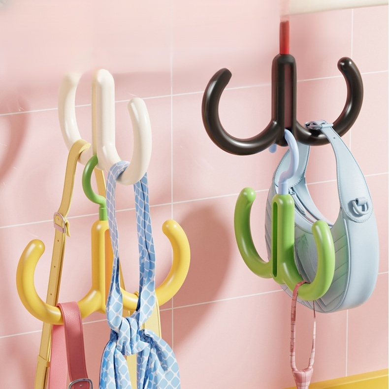 Multi-Arm Swivel Coat Hook Organizer