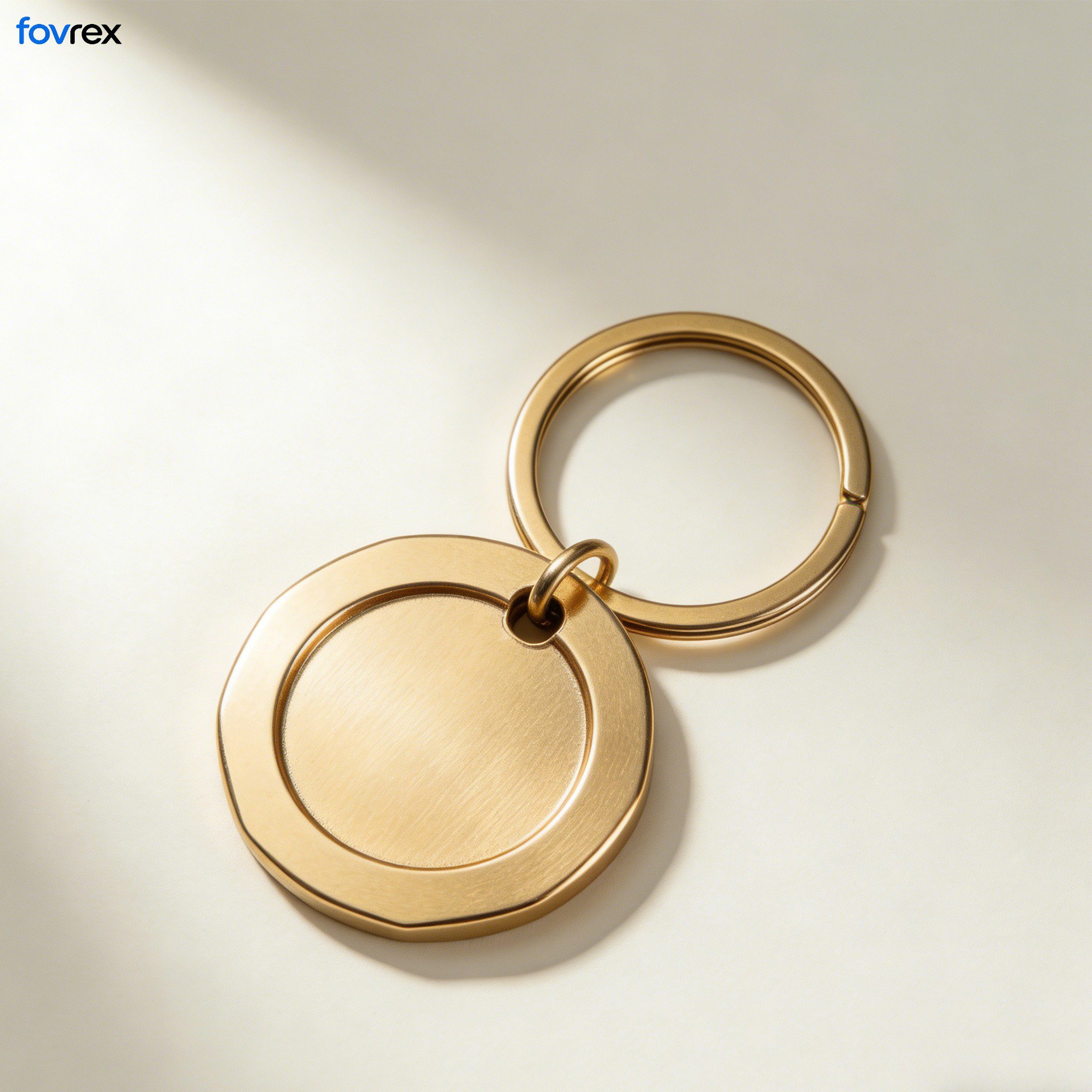 พวงกุญแจทองเหลืองสไตล์วินเทจ (แพ็ค 10 ชิ้น)