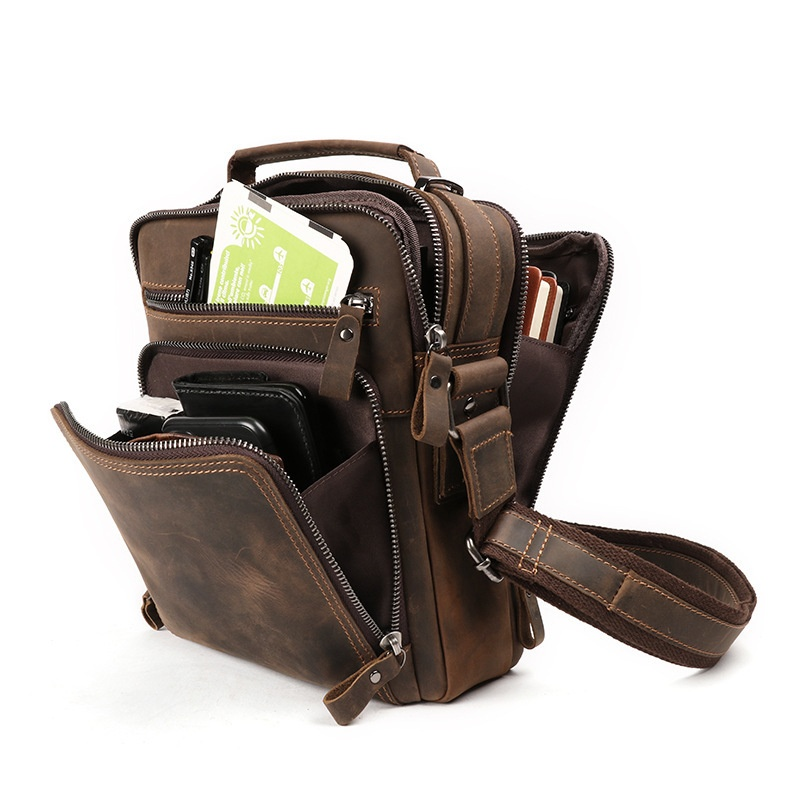 男士斜挎包 高級感通勤單肩包