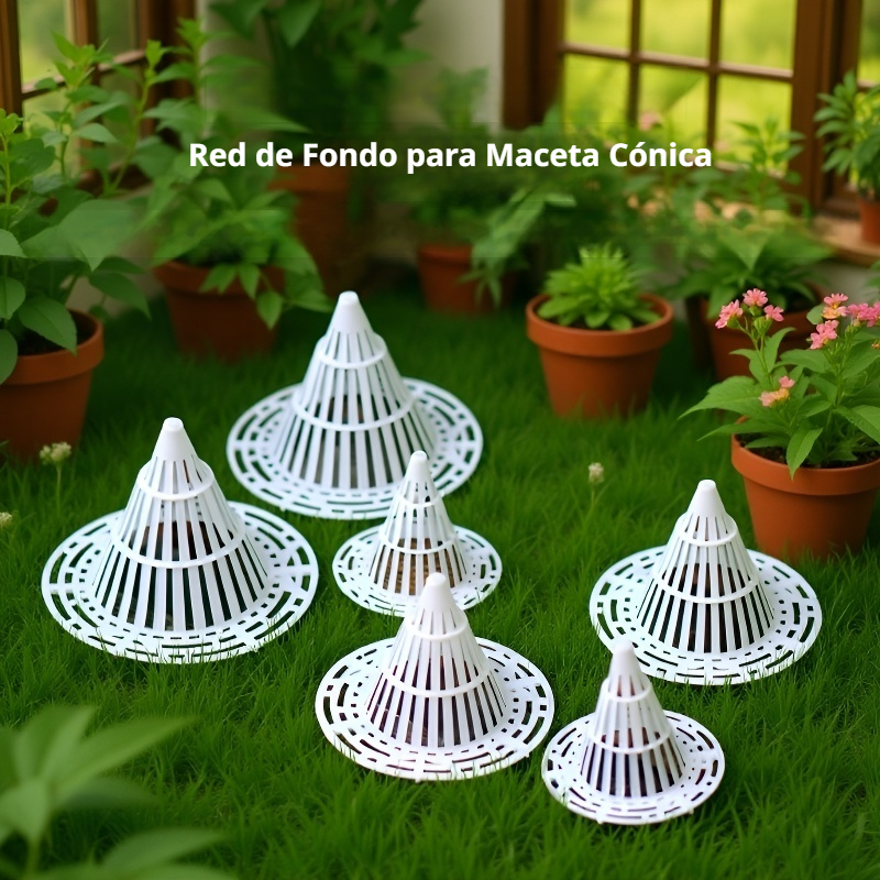 Almohadilla cónica para macetas, transpirable y anti-pudrición de raíces