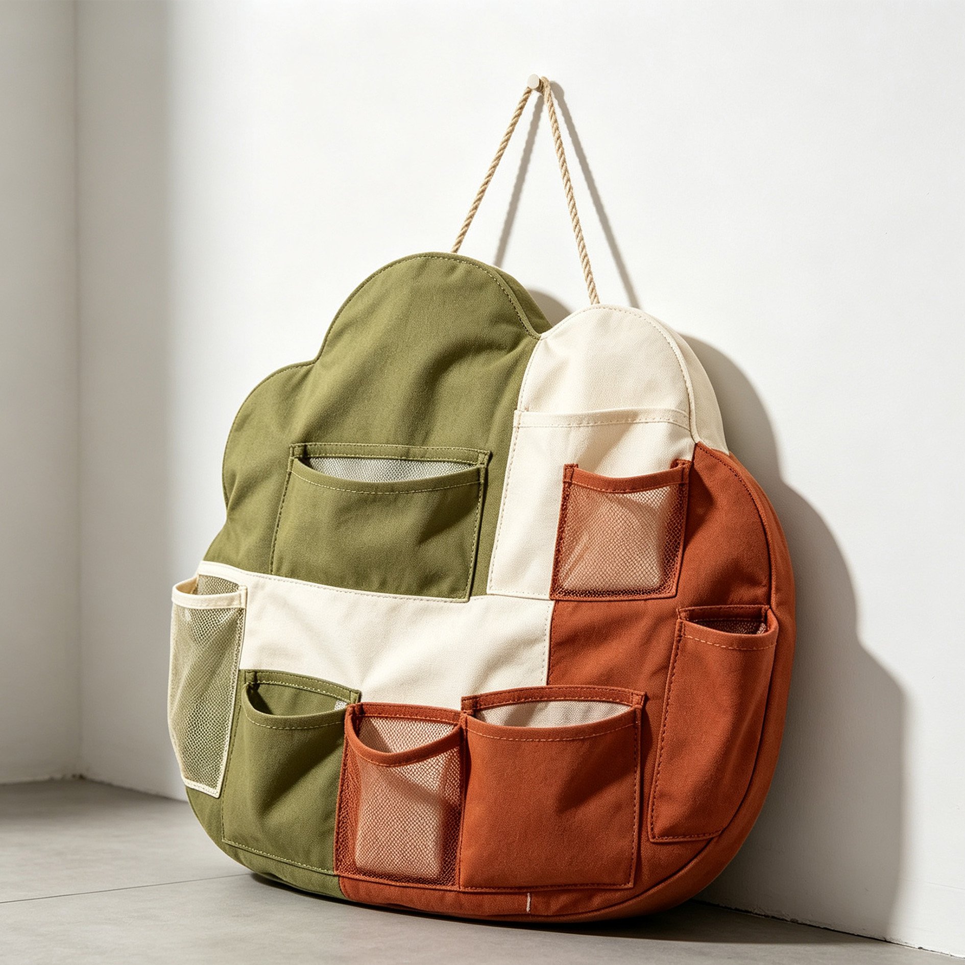 Cloud-shaped wall-mounted storage bag