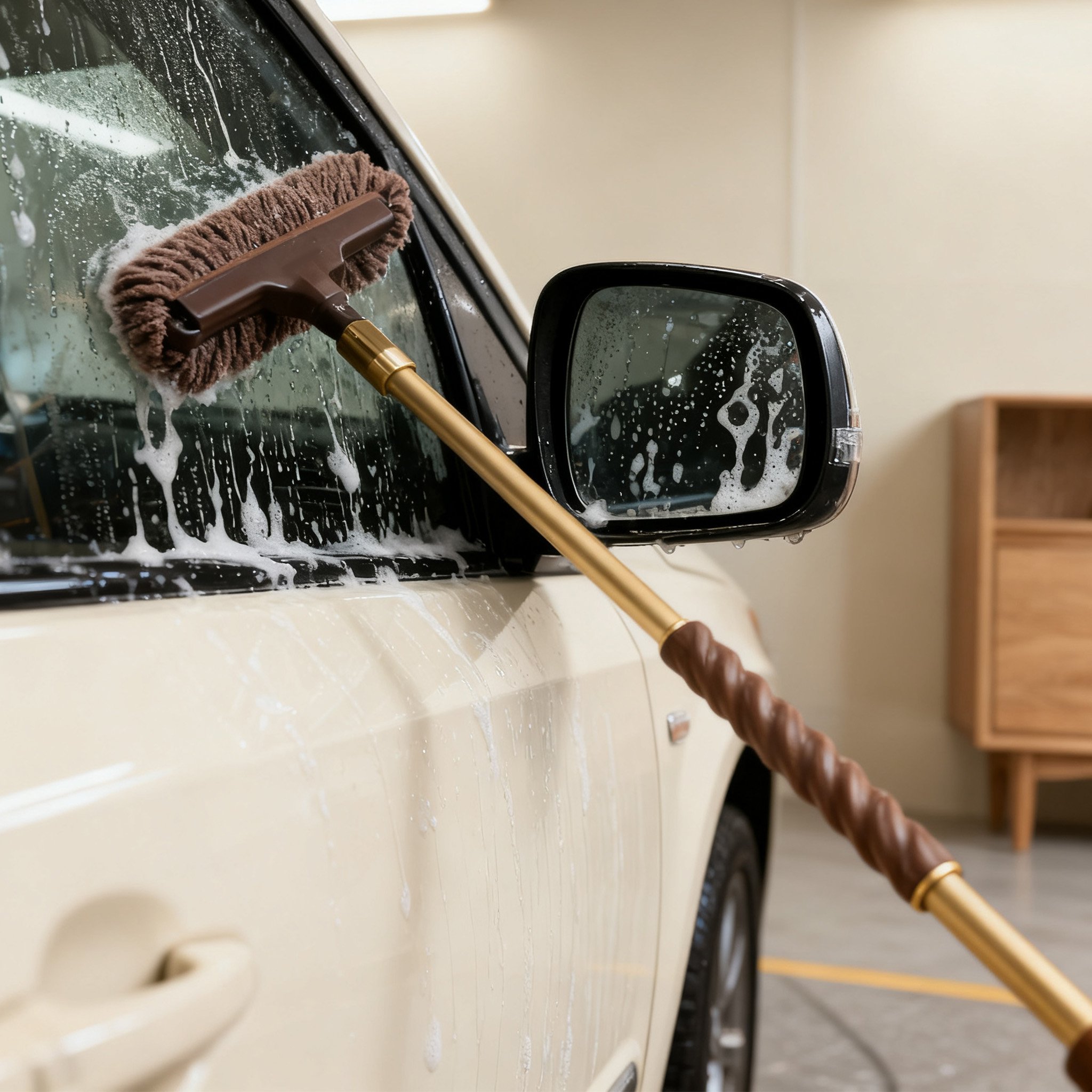 ม้ถูรถยนต์แบบยืดหดได้สำหรับทำความสะอาดรถ