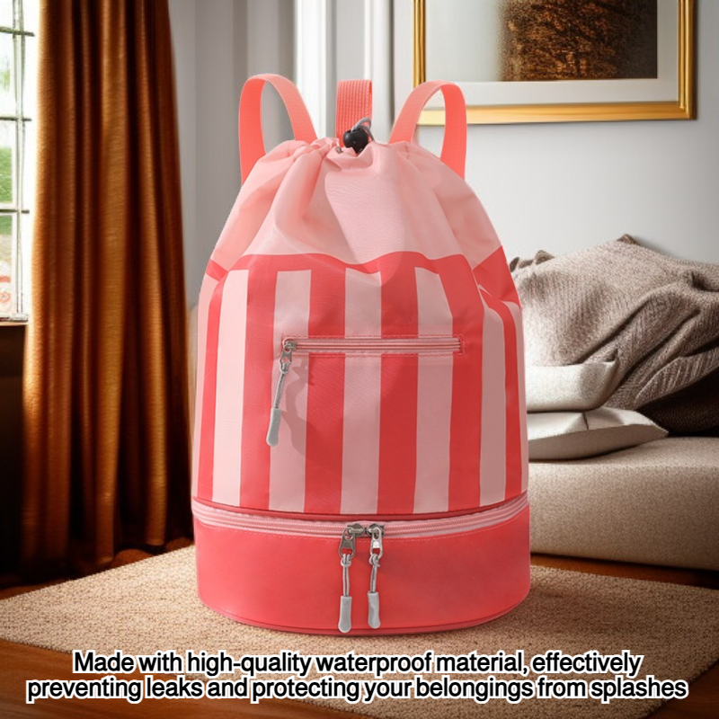 Dry and wet separation swimming bag