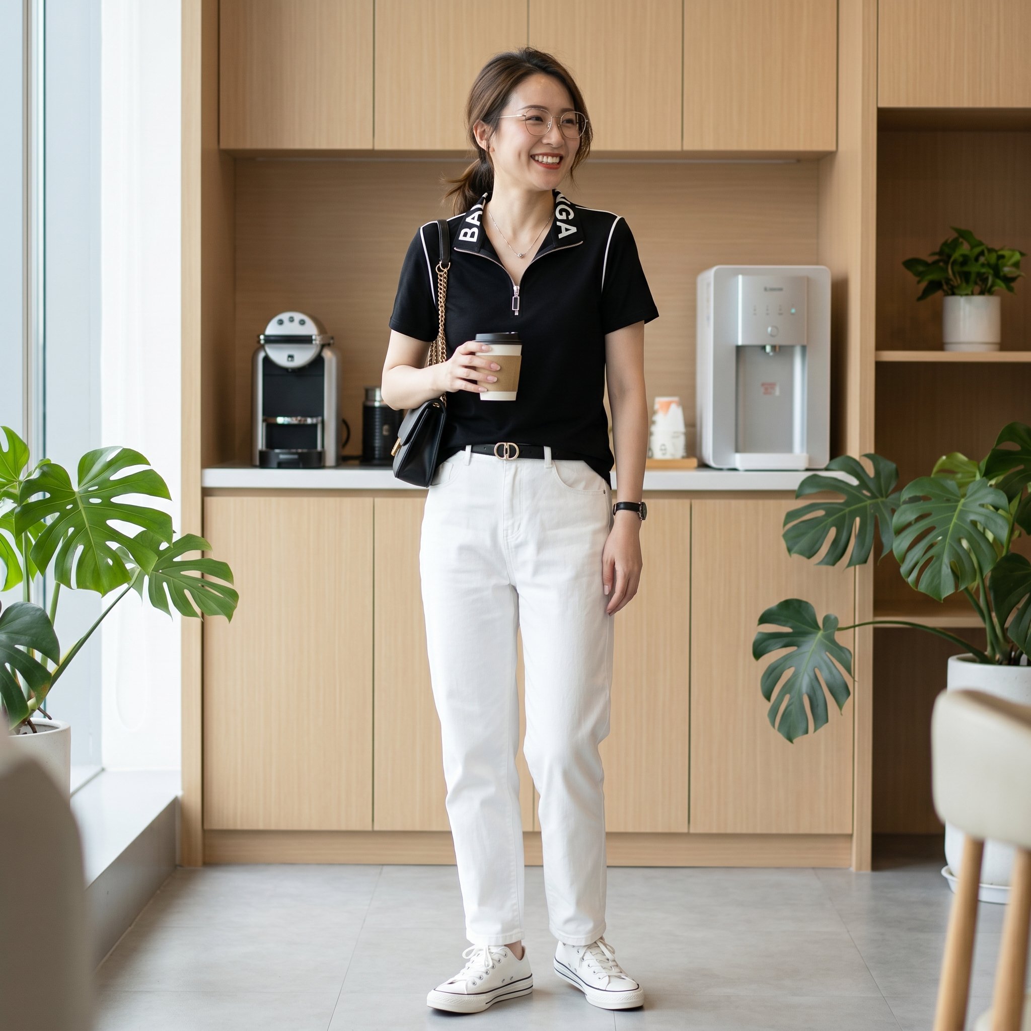 洋気な襟付きファッショナブルTシャツ