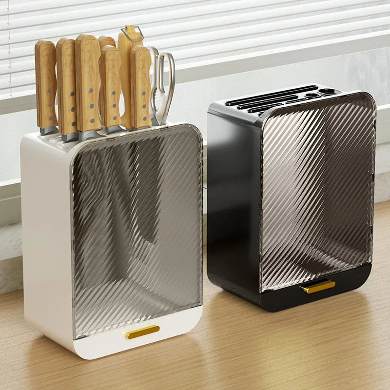 輕奢風台面菜刀刀座架子通用刀具收納盒