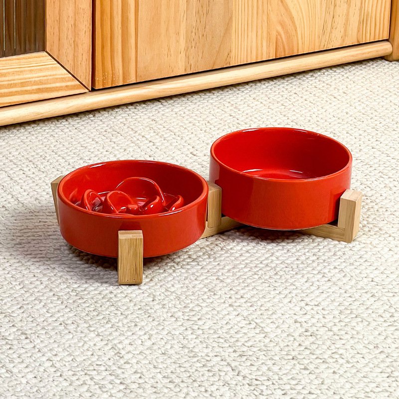 Cuenco de agua minimalista para mascotas de color liso