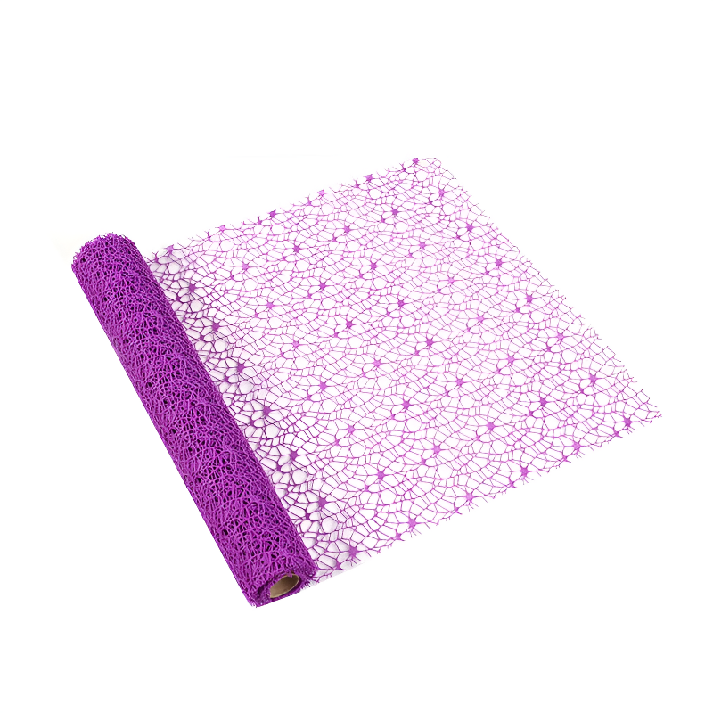 กระดาษตาข่ายโครงกระดูกลายแจ็คการ์ด สำหรับห่อดอกไม้และตกแต่งงานปาร์ตี้