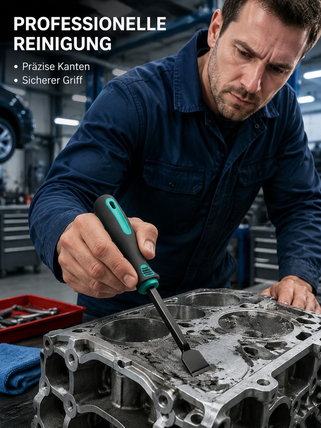 Multifunktionales 3-teiliges Auto-Reparaturspachtel- und Zylinderschaber-Set