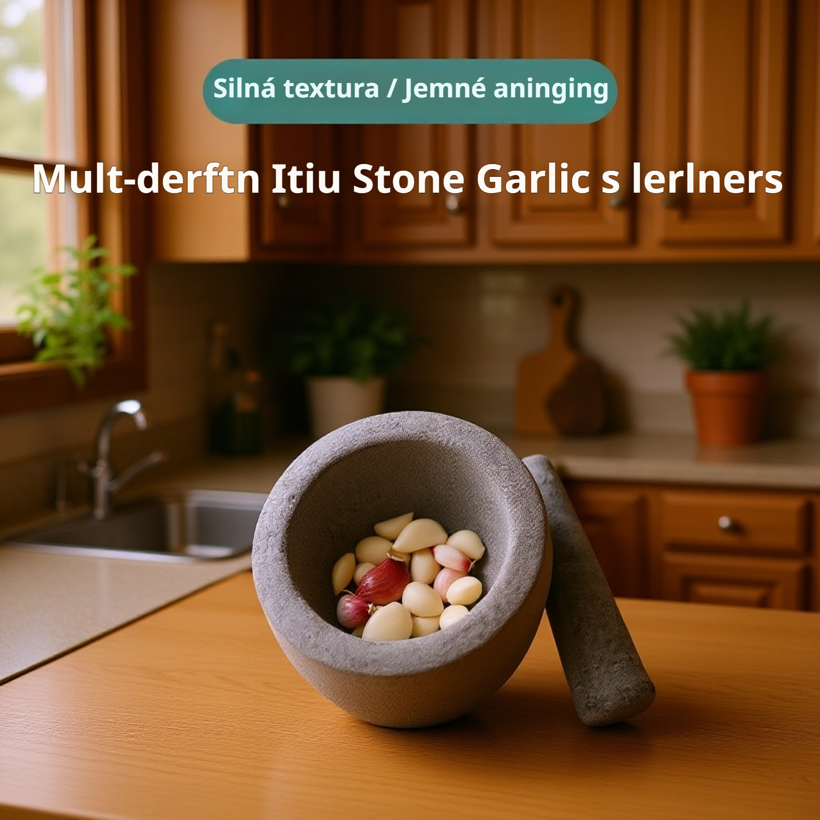 Velkoobchodní kamenný hmoždíř a tlouček, tradiční granitový drtič do domácnosti