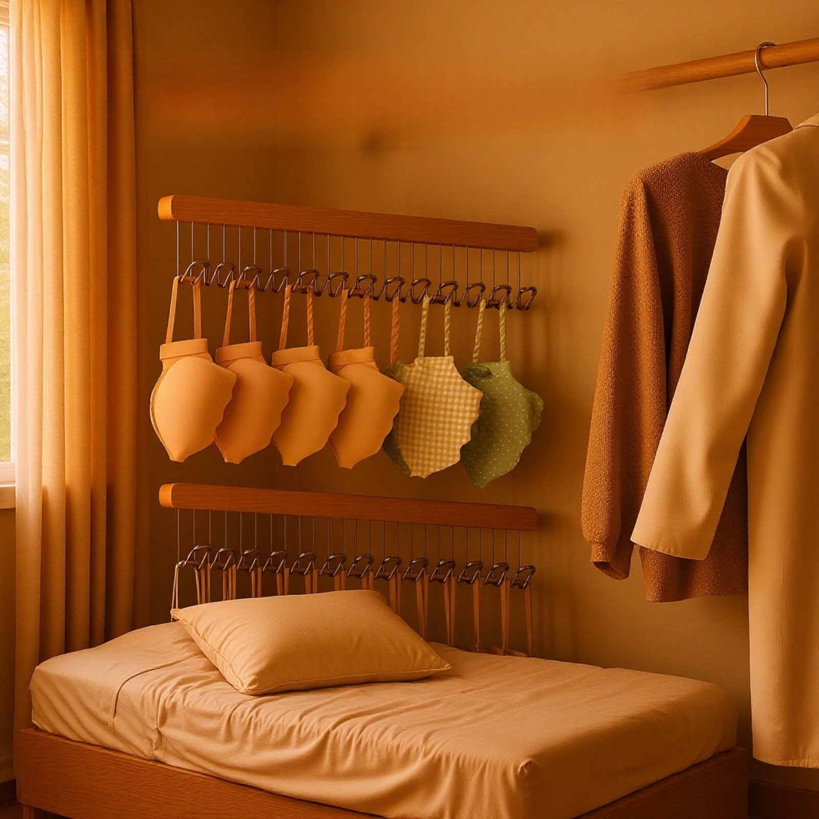 Adjustable Pull-out Tank Top & Underwear Hanger