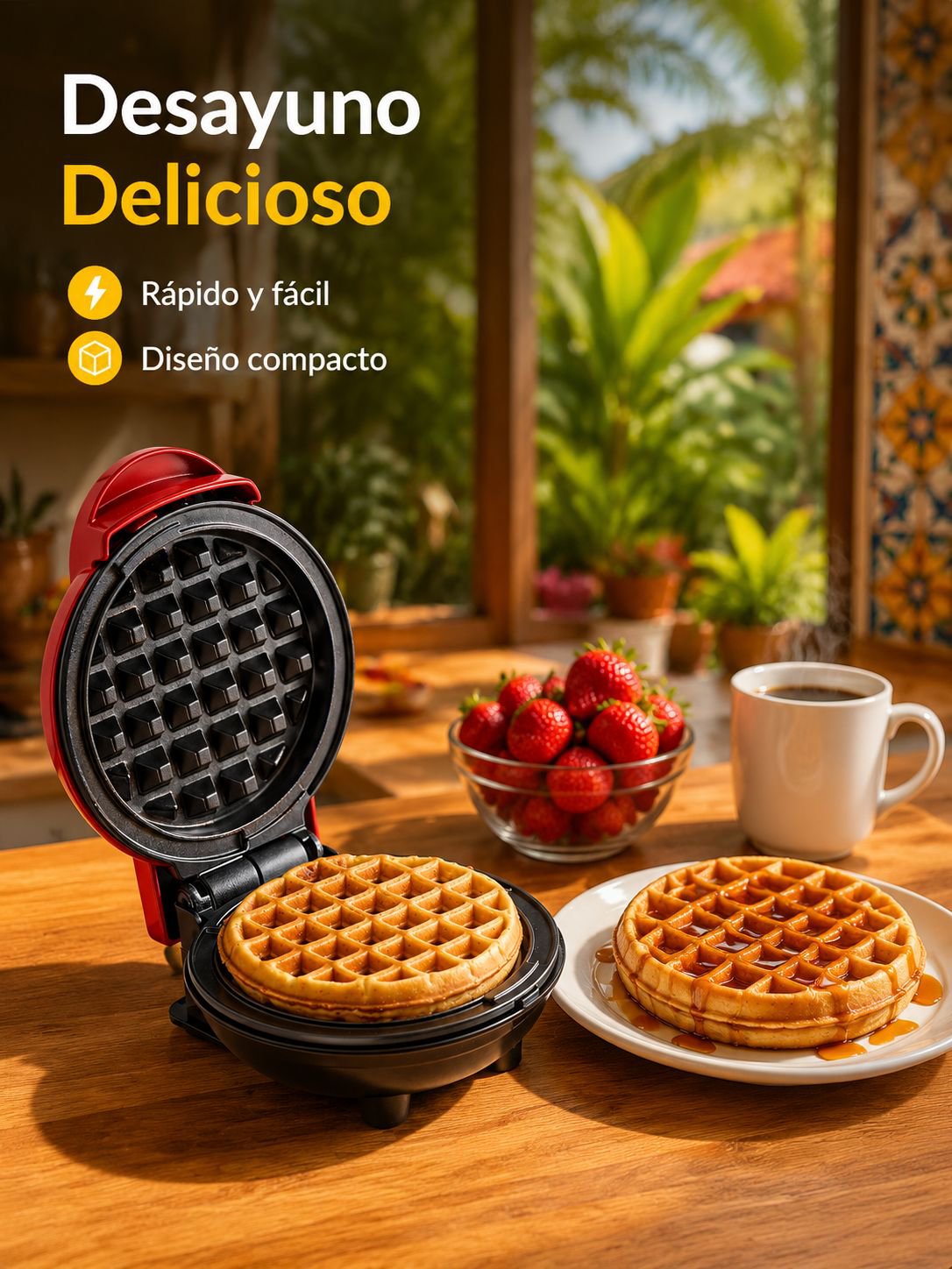 Máquina portátil para gofres