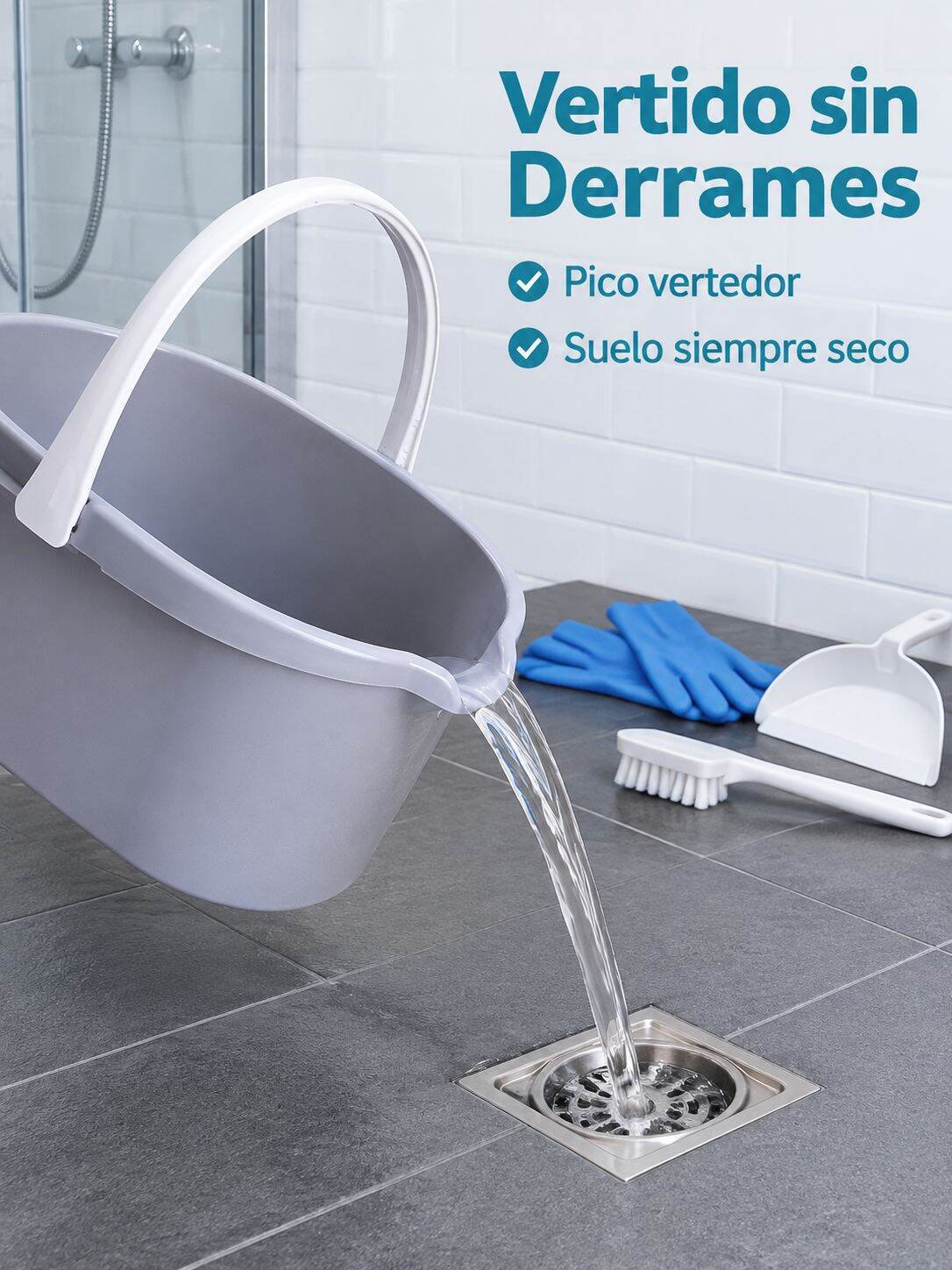 Cubo de fregona portátil de limpieza grueso