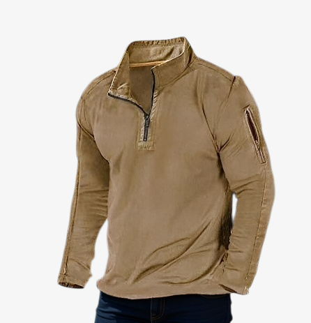 Set de hombre de jersey sólido con cuello alto casual