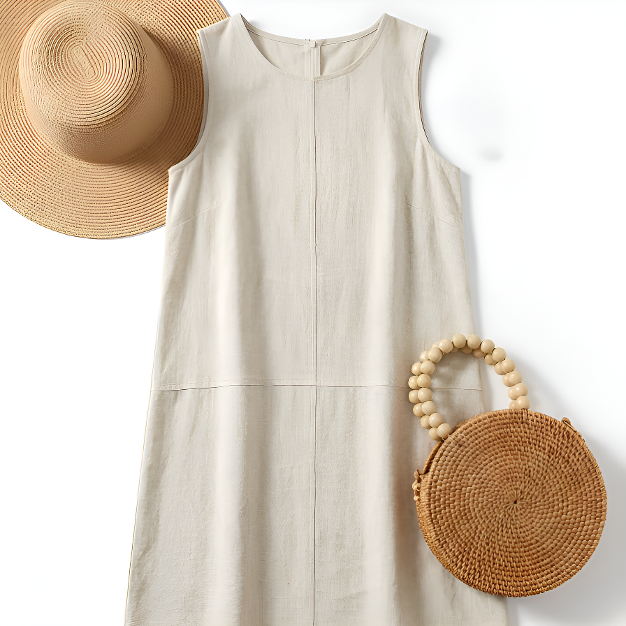 フレンチエレガントプチベストドレス、夏のショートコットン新作