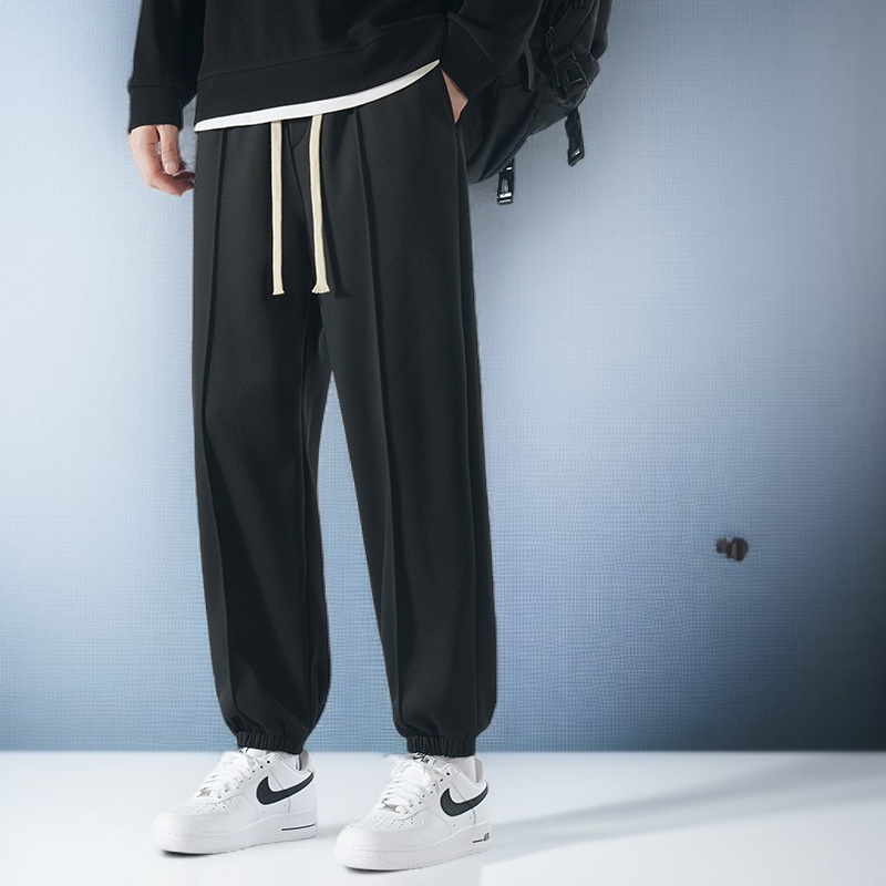 남 봄 가을 와이드 아메리칸 캐주얼 트레이닝 빅사이즈 면 조거 팬츠