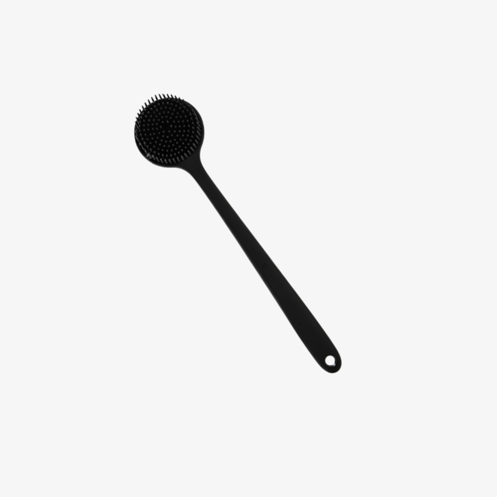 Multi-functional silicone bath brush set for cleansing, exfoliation, massage, and back scrubbing