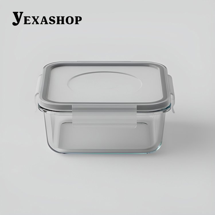 투명 식품 보관 용기 2개 세트 전면 이미지