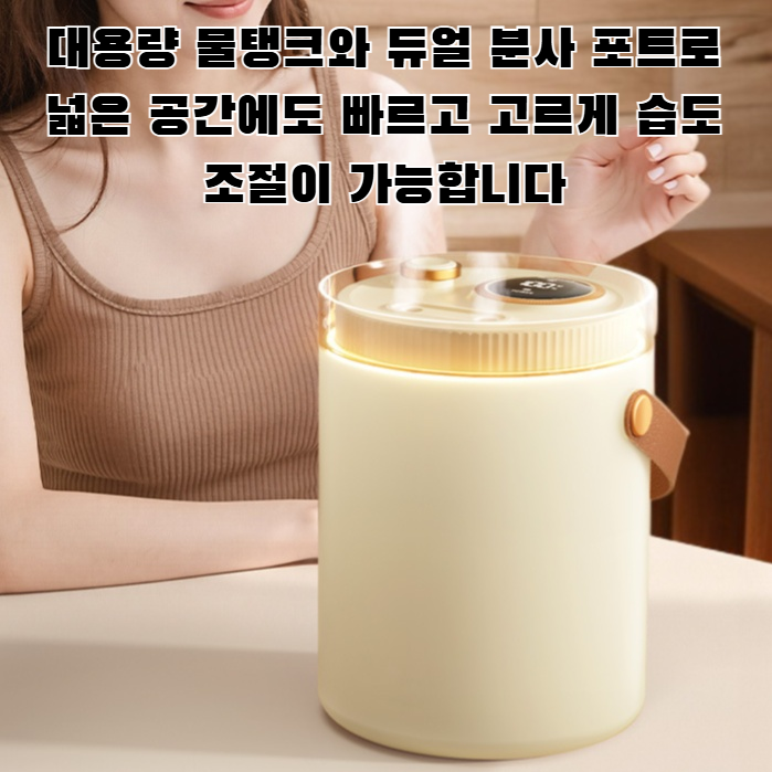 홈 무소음 듀얼 포트 대형 스프레이 가습기