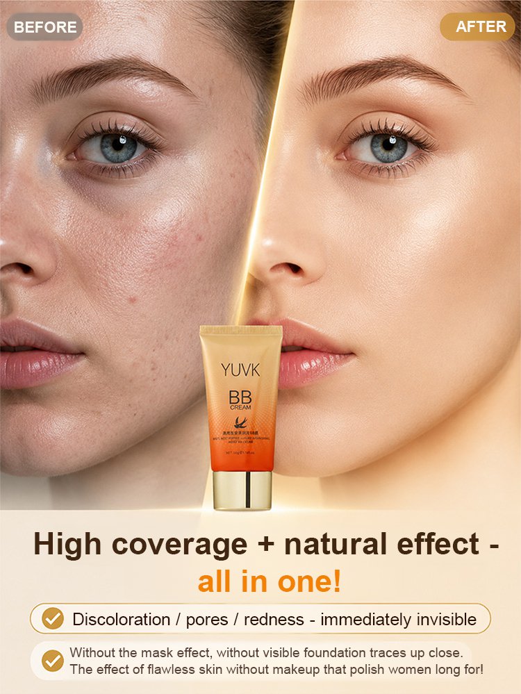 Bird's Nest Peptide High-Coverage BB Cream - 24H Waterproof Wear & Deep Aloe Hydration