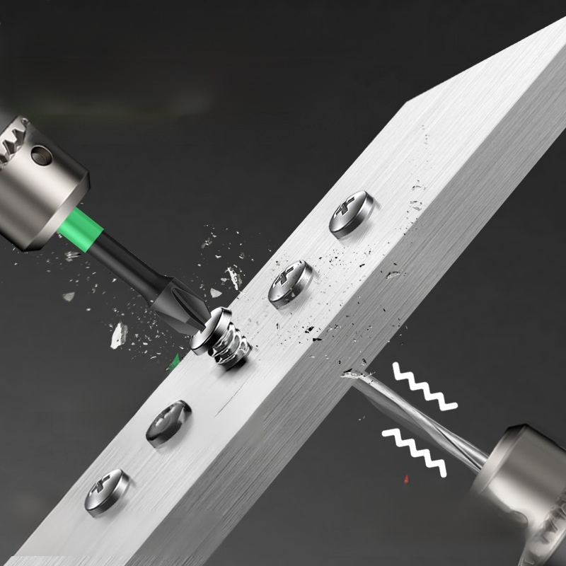 그린 강자성 세트 임팩트 비트 바람 비트 고경도 드라이버 내마모성 십자 및 일자 비트