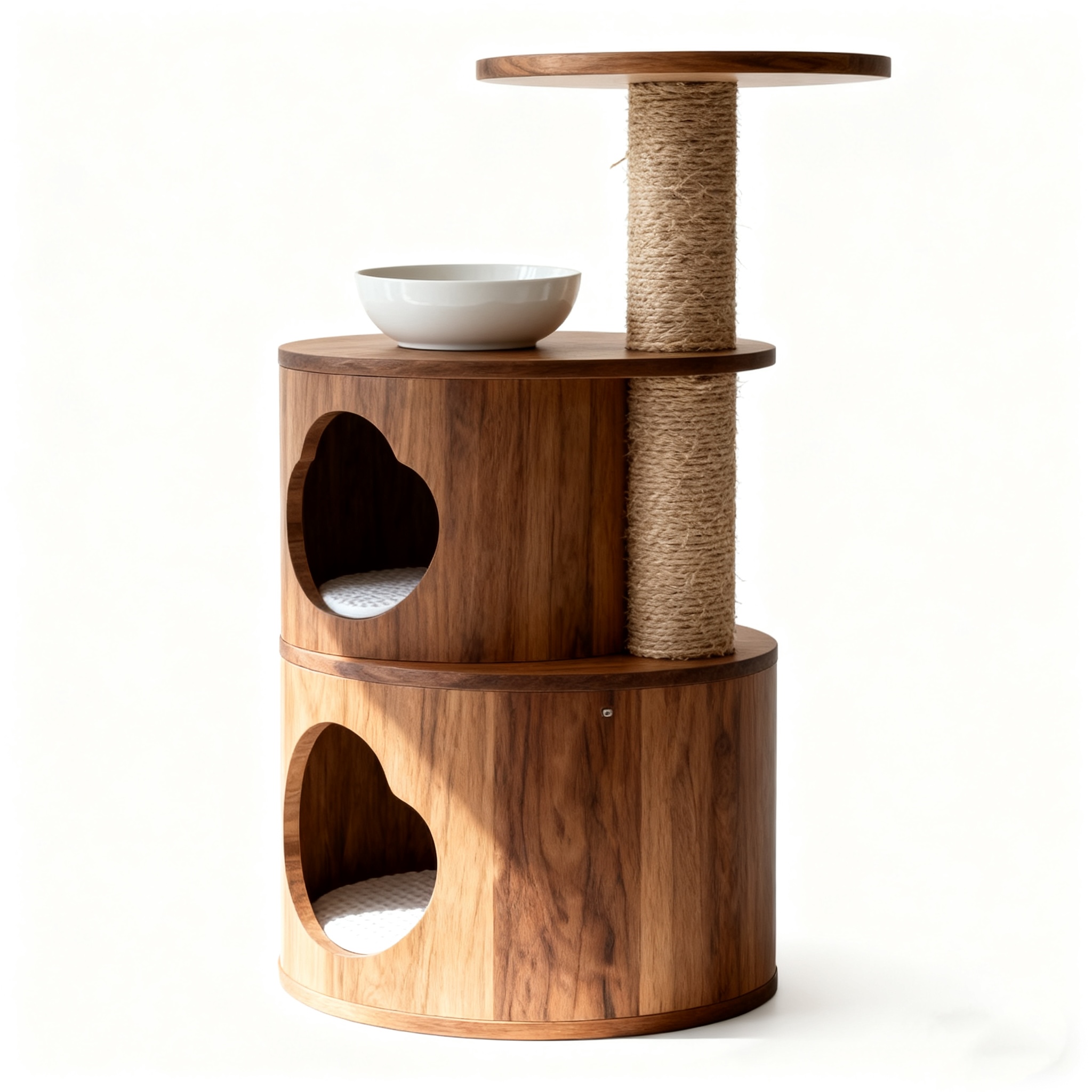 Detail stabilního dřevěného kočičího stromu